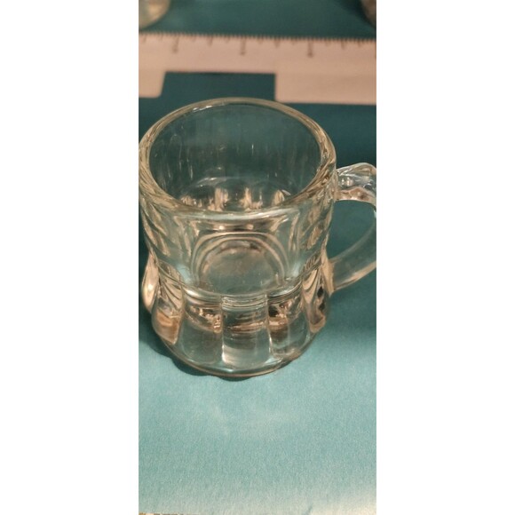 Set of 5 Vintage Federal Glass Shot Glasses – Mid-Century Clear Barware - Picture 4 of 10